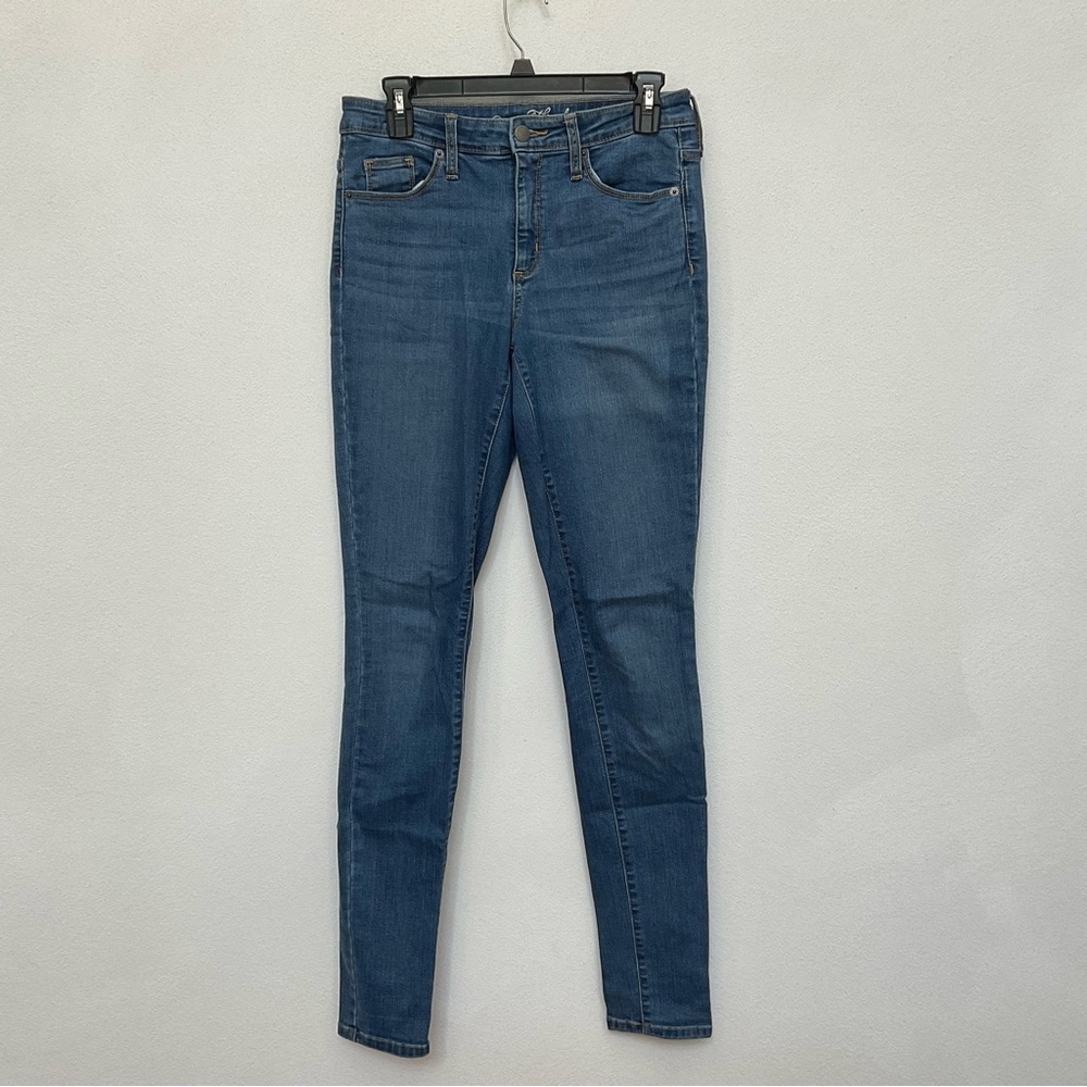 Universal Thread High Rise Skinny Mid Wash Jeans Size 4 Long Inseam Basic Staple